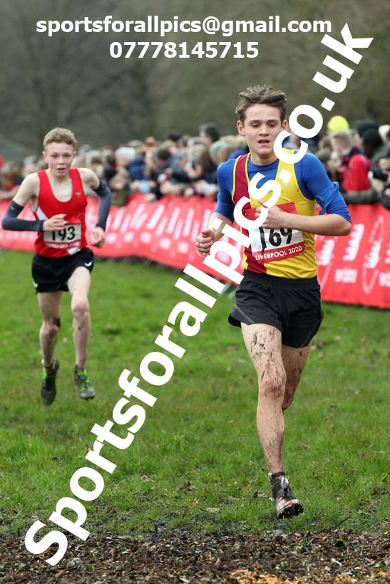 Junior boys, 2020 New Balance English Schools Champs., Sefton Park, Liverpool. Photo: David T. Hewitson/Sports for All Pics